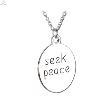 2017 new arrival seek peace chain colar de corrente para pingente